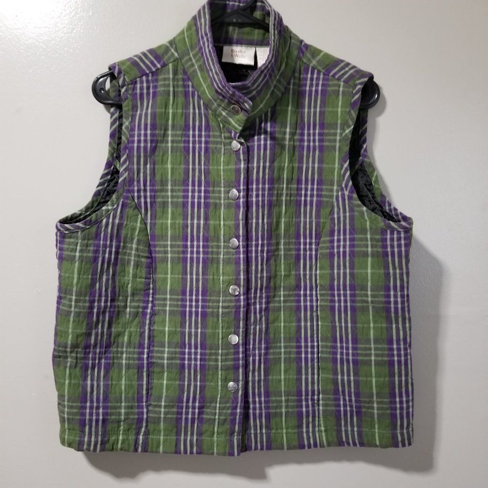 Baxter & Wells Quilted Vest Green Women's Medium